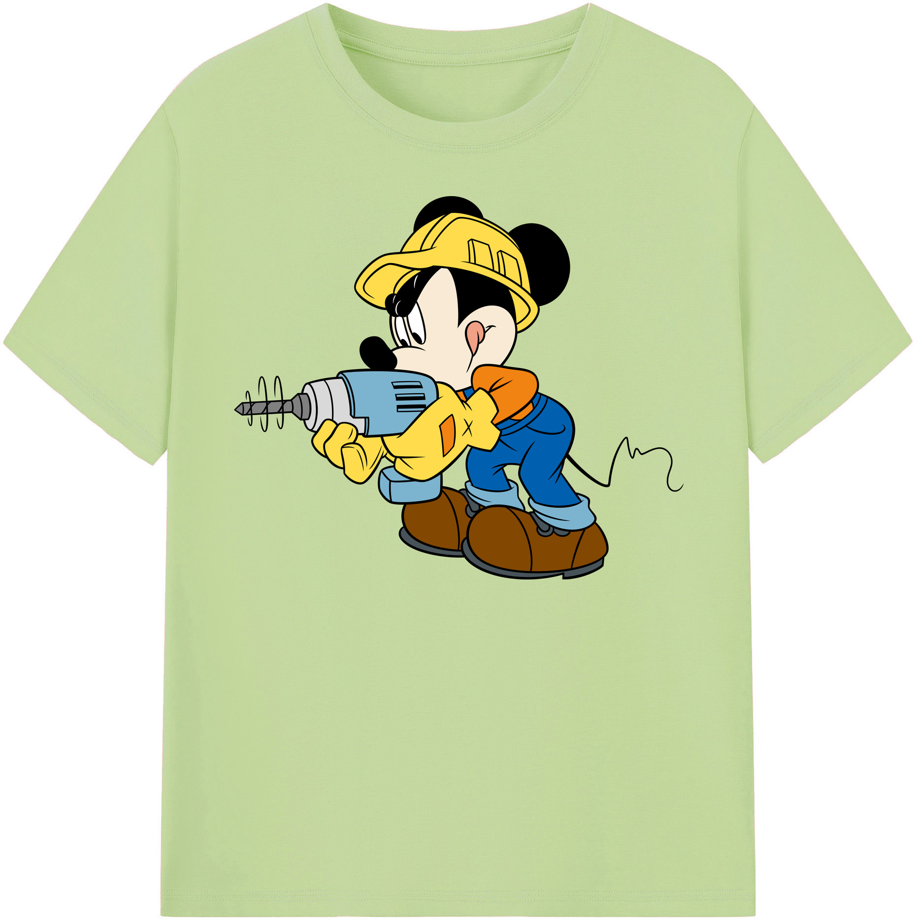 （画像用） ミッキーマウス Mickey Mouse 綿100％半袖Tシャツ（フロントプリント）
